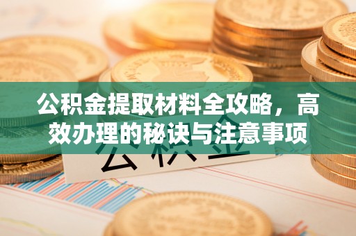 源汇公积金提取材料全攻略，高效办理的秘诀与注意事项