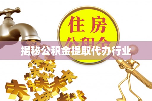 源汇揭秘公积金提取代办行业
