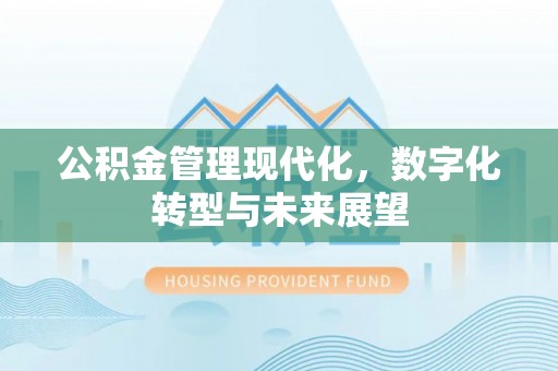 源汇公积金管理现代化，数字化转型与未来展望