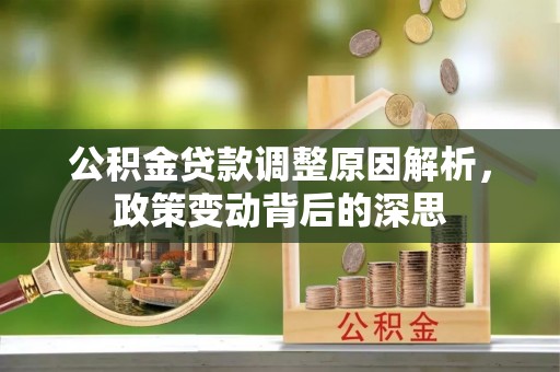源汇公积金贷款调整原因解析，政策变动背后的深思