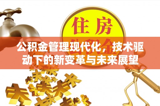 源汇公积金管理现代化，技术驱动下的新变革与未来展望