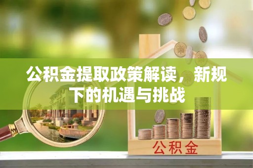 源汇公积金提取政策解读，新规下的机遇与挑战